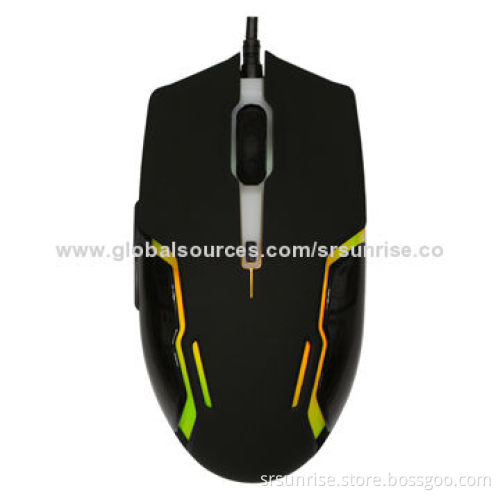 1.6D Wired gaming optical mouse 2.With 5 color light 3.USB PS2 optical mouse, 1000/1200/1600dpi